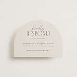 "Arabilla Overlap" - RSVP Online Enclosure Cards in Linen by Kelly Schmidt - Front