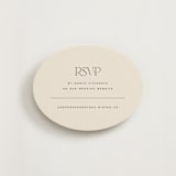 "Tendu" - RSVP Online Enclosure Cards in Creme by Carly Reed Walker - Front