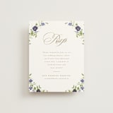 "Wildflower Trellis" - RSVP Online Enclosure Cards in Iris by Everett Paper Goods - Front