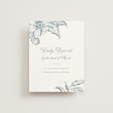 "Wreath In Bloom" - RSVP Online Enclosure Cards in Lake by Leah Bisch - Front