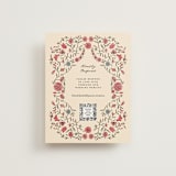 "Tapestry" - RSVP Online Enclosure Cards in Almond by Jenna Holcomb - Front