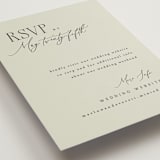 "Scripted Initials" - RSVP Online Enclosure Cards in Spring by Kelly Schmidt - Detail