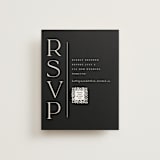 "Modern Monogram" - RSVP Online Enclosure Cards in Ecru by Erica Krystek - Front