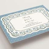 "Sweet Vintage" - RSVP Online Enclosure Cards in Periwinkle by Alethea and Ruth - Detail