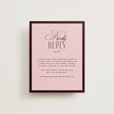 "sophisticate" - RSVP Online Enclosure Cards in Plum by Owl and Toad - Front