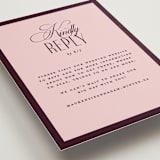 "sophisticate" - RSVP Online Enclosure Cards in Plum by Owl and Toad - Detail