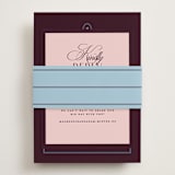 "sophisticate" - RSVP Online Enclosure Cards in Plum by Owl and Toad - Assembled with Belly Band