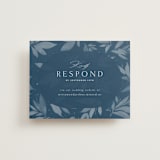 "Linen" - RSVP Online Enclosure Cards in Midnight by Ashley Rosenbaum - Front