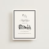 "New York Skyline" - RSVP Online Enclosure Cards in Noir by Melinda Denison - Front