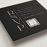 "Modern Monogram" - RSVP Online Enclosure Cards in Ecru by Erica Krystek - Detail