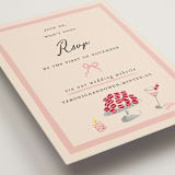 "Velvet Cherry" - RSVP Online Enclosure Cards in Cherry by Sarah Rosenthal - Detail