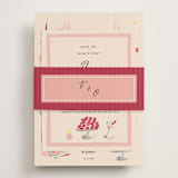 "Velvet Cherry" - RSVP Online Enclosure Cards in Cherry by Sarah Rosenthal - Assembled with Belly Band
