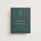 "Pair of Calla Lilies" - RSVP Online Enclosure Cards in Sage by Leah Bisch - Front