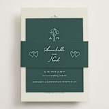 "Pair of Calla Lilies" - RSVP Online Enclosure Cards in Sage by Leah Bisch - Assembled with Belly Band