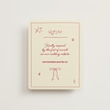 "Crazy Little Thing Called Love" - RSVP Online Enclosure Cards in Strawberry by Helena Vitto - Front