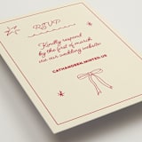 "Crazy Little Thing Called Love" - RSVP Online Enclosure Cards in Strawberry by Helena Vitto - Detail