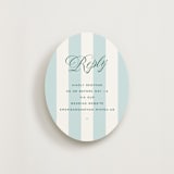 "Palm Stripes" - RSVP Online Enclosure Cards in Low Tide by Susan Zinader - Front