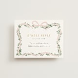 "Ribbonly Frame" - RSVP Online Enclosure Cards in Blush by Itsy Belle Studio - Front