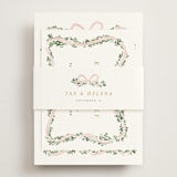 "Ribbonly Frame" - RSVP Online Enclosure Cards in Blush by Itsy Belle Studio - Assembled with Belly Band