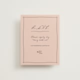 "Ballpoint Suite" - RSVP Online Enclosure Cards in Blush by Ani Somi - Front