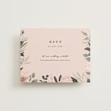 "Ivory Ring" - RSVP Online Enclosure Cards in Blush by Susan Moyal - Front