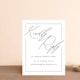 "Love Story" - RSVP Online Enclosure Cards in Alabaster by Liz Conley - Front