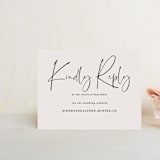 "stylist script" - RSVP Online Enclosure Cards in Ivory by Cass Loh - Front