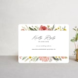"Organic Florals" - RSVP Online Enclosure Cards in Blush by Susan Moyal - Front