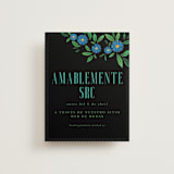 "Embroidery" - RSVP Online Enclosure Cards in Noche by Jackie Crawford - Front