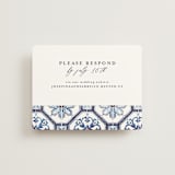 "watercolor azulejo" - RSVP Online Enclosure Cards in Azure by Anastasia Makarova - Front