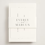 "Everly" - RSVP Online Enclosure Cards in Snow by Hooray Creative - Assembled with Belly Band