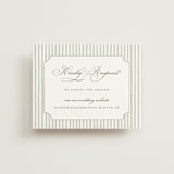 "Greenery crest" - RSVP Online Enclosure Cards in Sage by Sarah Knight - Front