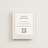 "Classic Stripe" - RSVP Online Enclosure Cards in Latte by First Rodeo Design - Front
