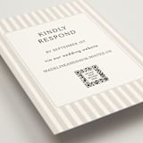 "Classic Stripe" - RSVP Online Enclosure Cards in Latte by First Rodeo Design - Detail