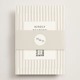 "Classic Stripe" - RSVP Online Enclosure Cards in Latte by First Rodeo Design - Assembled with Belly Band