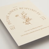 "Floral Type Arch" - RSVP Online Enclosure Cards in Cream by Baumbirdy - Detail