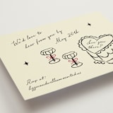 "Vintage Lovers" - RSVP Online Enclosure Cards in Champagne by Helena Vitto - Detail