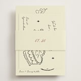 "Vintage Lovers" - RSVP Online Enclosure Cards in Champagne by Helena Vitto - Assembled with Belly Band