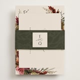 "poetique" - RSVP Online Enclosure Cards in Autumn by Kate Ahn - Assembled with Belly Band