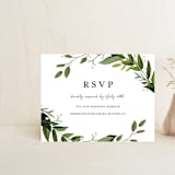 "Vines of Green" - RSVP Online Enclosure Cards in Fern by Susan Moyal - Front
