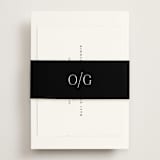 "Classy Type" - RSVP Online Enclosure Cards in Lily by Hooray Creative - Assembled with Belly Band