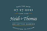 "Beachside" - Save the Dates in Navy by Jennifer Thomke - Close-Up