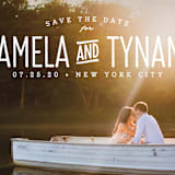 "Perfect Together" - Save the Dates in Wedding Dress by Carly Reed Walker - Close-Up