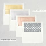 "The Date is Set" - Save the Dates in Cotton by Oscar and Emma - Karly Depew - Slip-In Envelope Liners