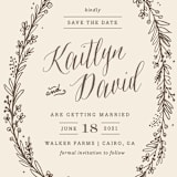 "Wildflower Frame" - Save the Dates in Earth by Kristen Smith - Close-Up