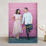 "Signature" - Save the Dates in Antique by Jessica Williams - Front