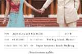 "Destination Of Love" - Save the Dates in Sky by Shannon Chen of Four Wet Feet Studio - Close-Up