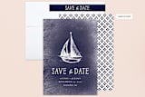 "Nautical" - Save the Dates in Navy by Rebecca Bowen - Assembled