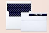 "Nautical" - Save the Dates in Navy by Rebecca Bowen - Liner and Label
