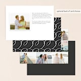 "Tiny Initials" - Save the Dates in Charcoal by Susan Brown - Back of Card